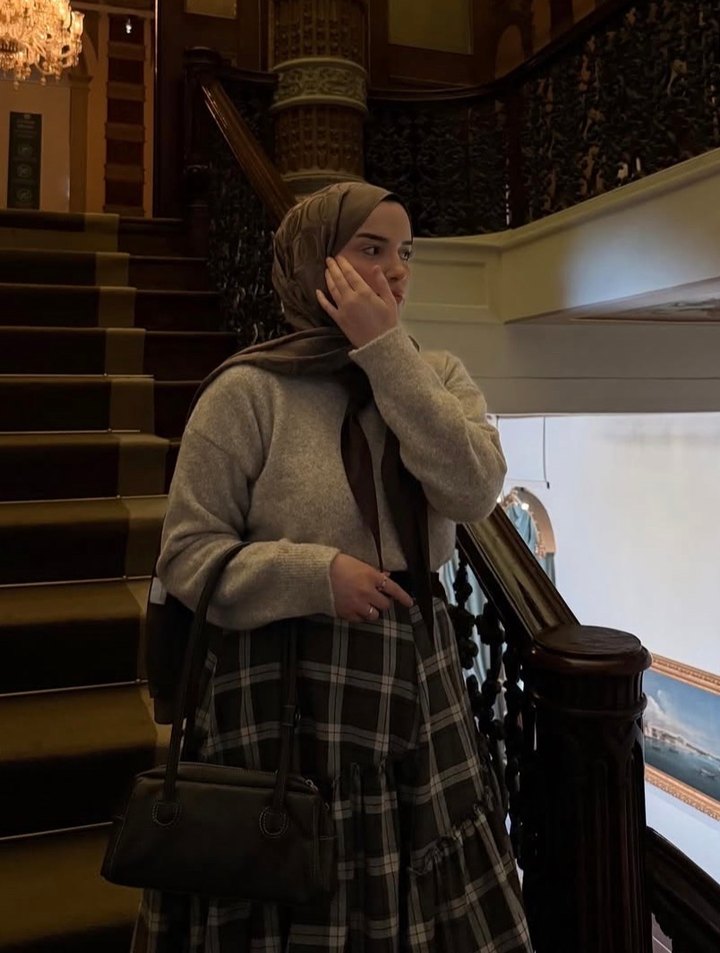 İmannoor açık kahve şal - Görsel 2