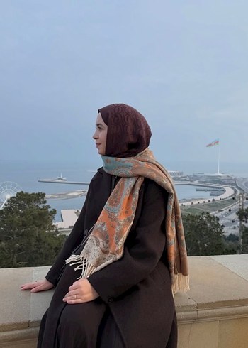 İmannoor şal kahverengi - Görsel 2