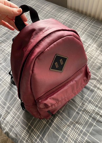 Kadın Bordo Deri Sırt Çantası - Görsel 2