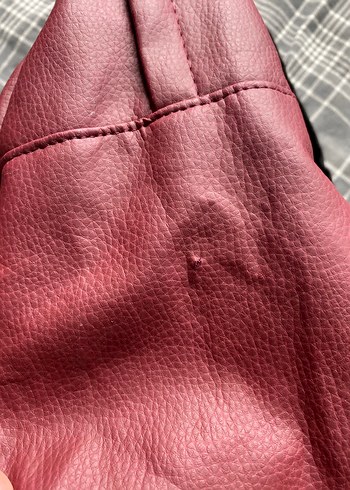 Kadın Bordo Deri Sırt Çantası - Görsel 5