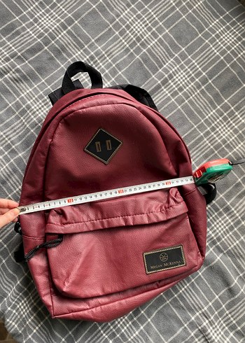 Kadın Bordo Deri Sırt Çantası - Görsel 4