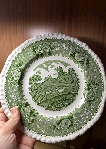 Yeşil adams antika pasta tabağı - Görsel 4