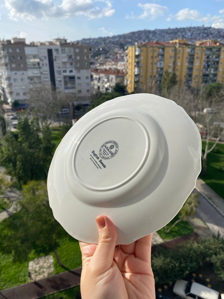 Yeşil adams antika pasta tabağı - Görsel 3