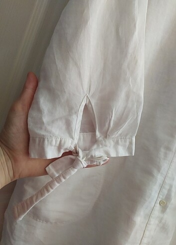 Yazlık Oversize keten gömlek