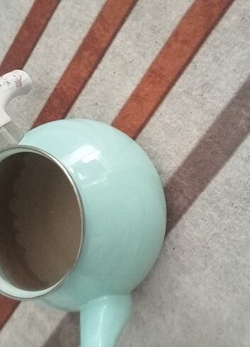  Beden turkuaz Renk Porselen çaydanlık 