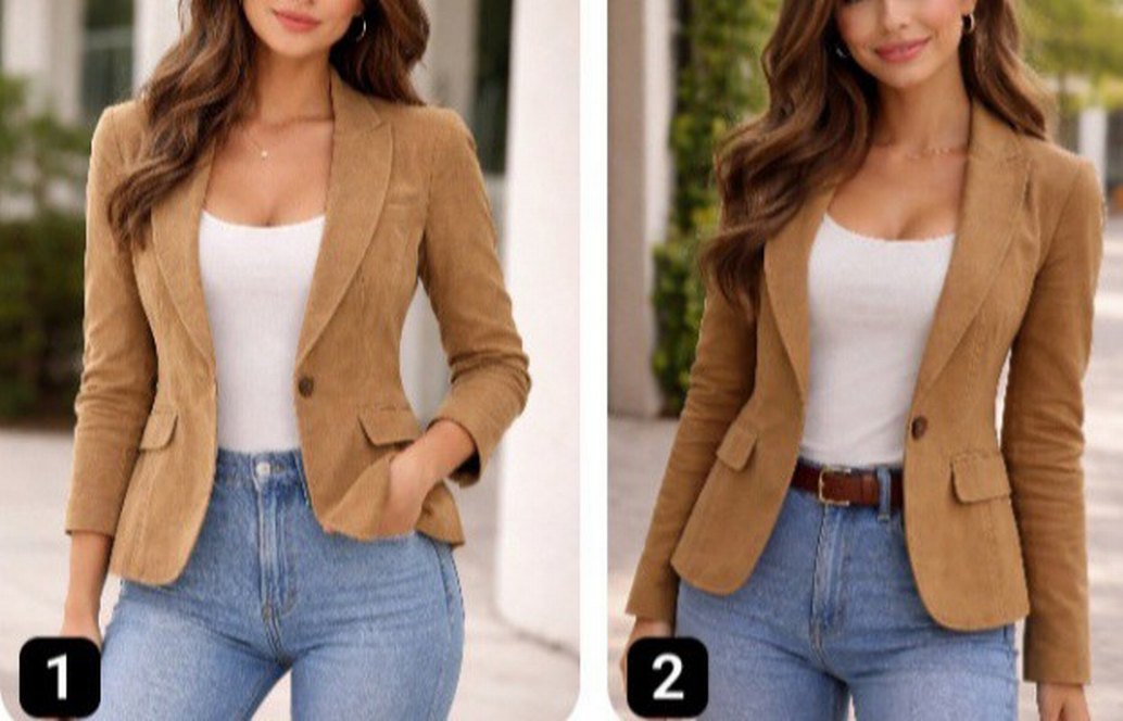 zara Düğmeli Kahverengi Süet Kadın Blazer Ceket - Görsel 2