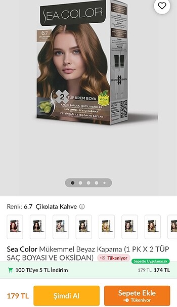 Sea color sac bayası çikolata kahve - Görsel 7