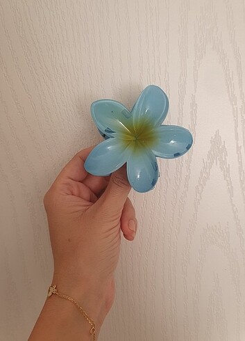  Beden Mavi Lotus Aloha Çiçek Toka (Büyük Boy)