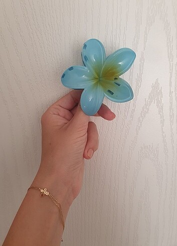  Beden mavi Renk Mavi Lotus Aloha Çiçek Toka (Büyük Boy)