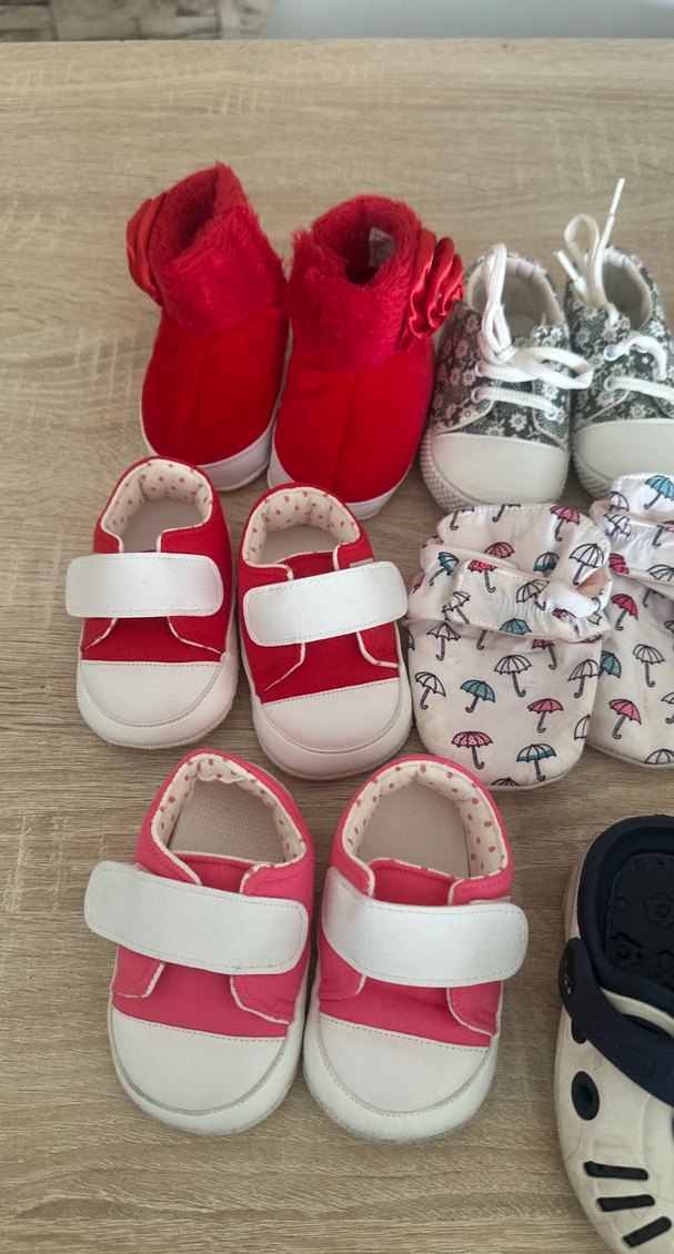 Kız Bebek Pembe Cırt Cırtlı İlk Adım Ayakkabısı - Görsel 2