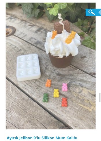 Atıştırmalık Temalı 12'li Silikon Mum Kalıbı - Görsel 4