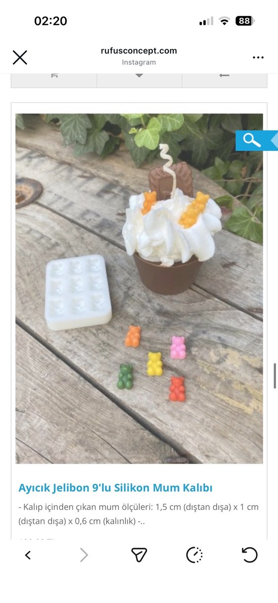 Atıştırmalık Temalı 12'li Silikon Mum Kalıbı - Görsel 4