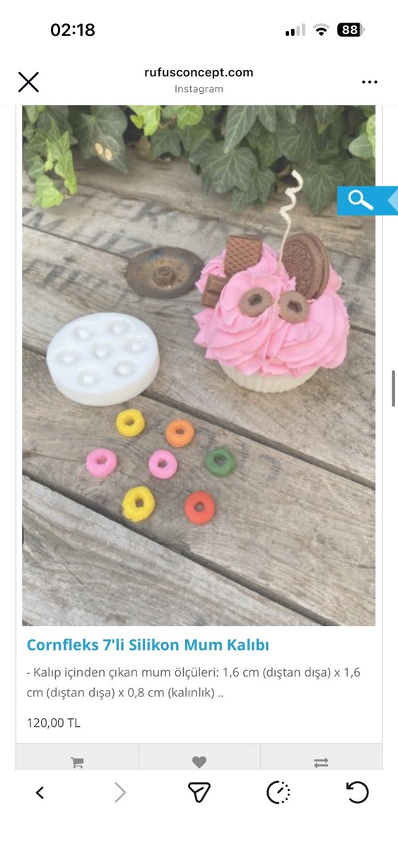 Atıştırmalık Temalı 12'li Silikon Mum Kalıbı - Görsel 5