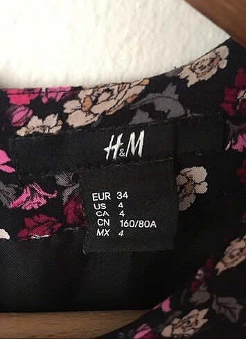 xs Beden h&m elbise