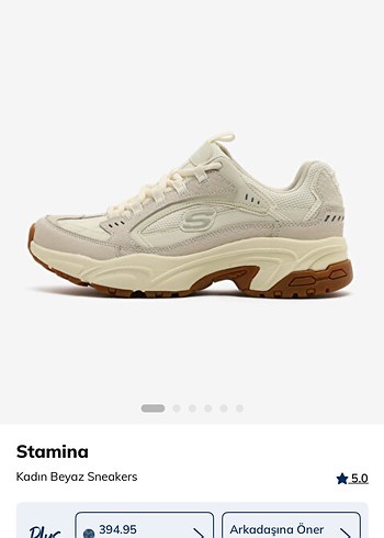 Krem Bağcıklı Kadın Spor Ayakkabı - Görsel 3