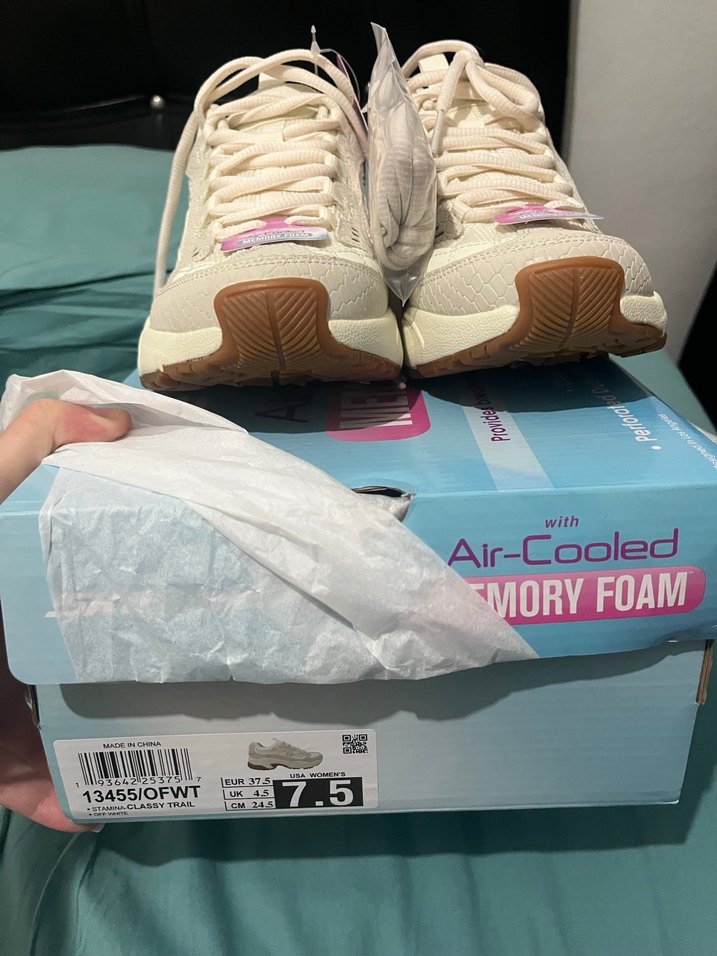 Krem Bağcıklı Kadın Spor Ayakkabı - Görsel 5