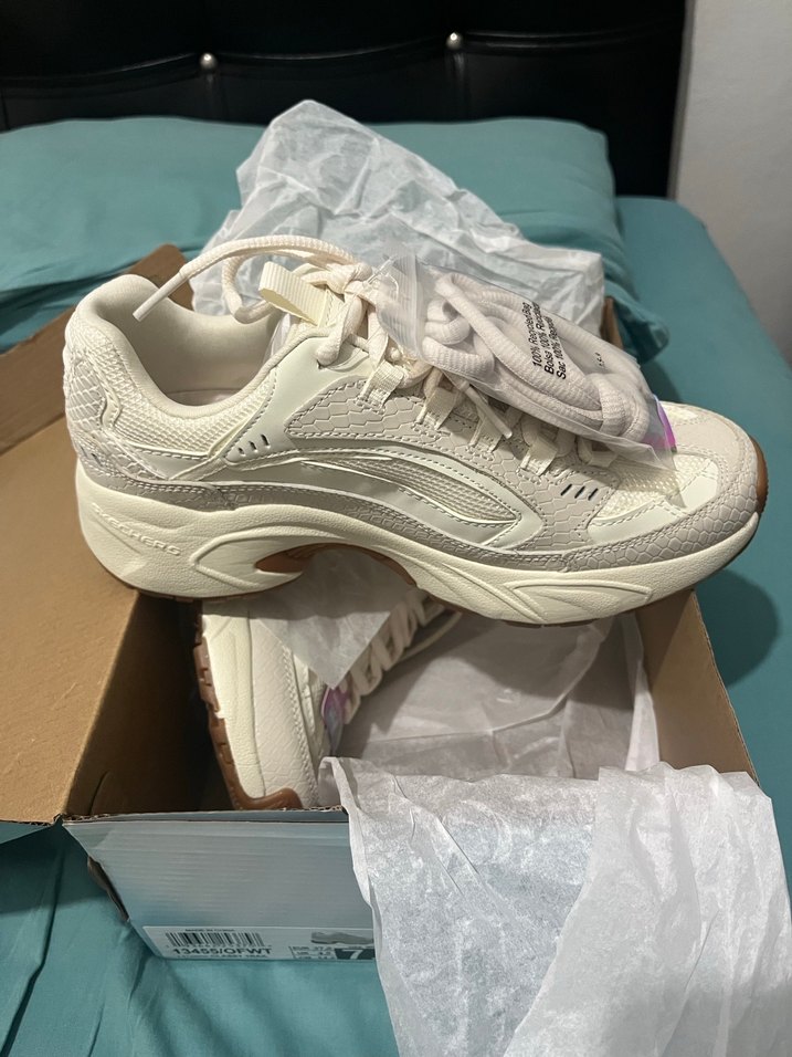 Krem Bağcıklı Kadın Spor Ayakkabı - Görsel 2