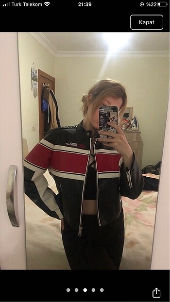 xl Beden Pull&Bear motorcu deri ceket