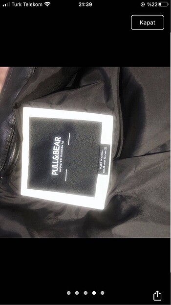 xl Beden siyah Renk Pull&Bear motorcu deri ceket