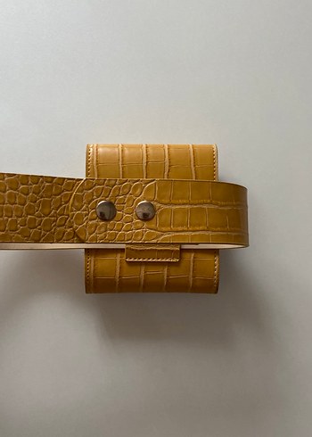 Bej Yılan Desenli Kemerli Çocuk Cüzdanı - Görsel 4