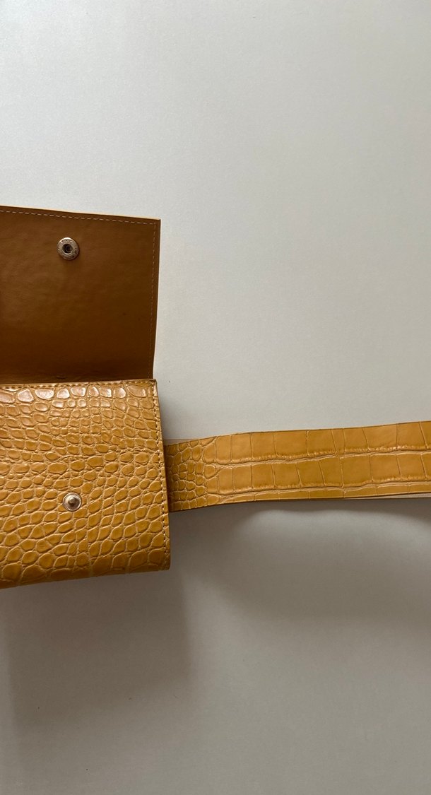 Bej Yılan Desenli Kemerli Çocuk Cüzdanı - Görsel 2