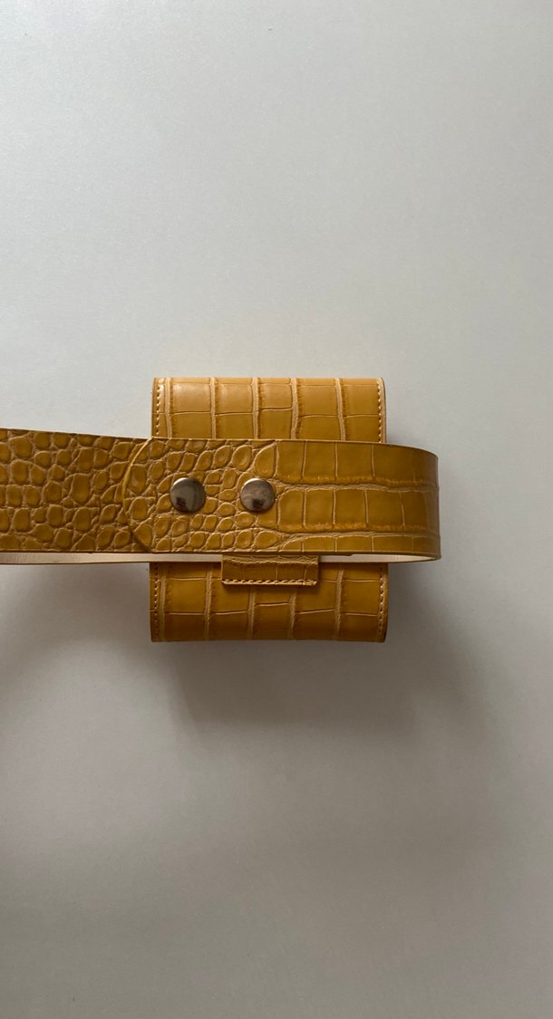 Bej Yılan Desenli Kemerli Çocuk Cüzdanı - Görsel 4