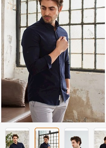LC Waikiki lacivert Regular Fit Pamuklu Erkek Gömlek