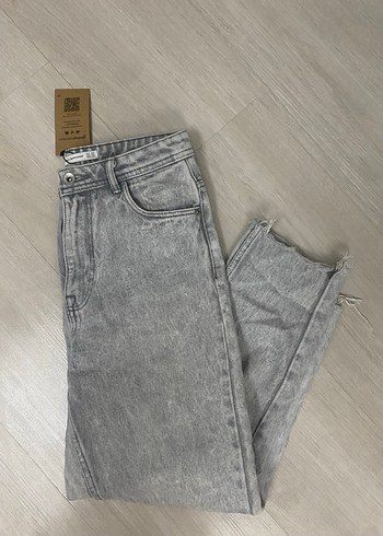 Zara Gri midi Kadı Kot Pantolon