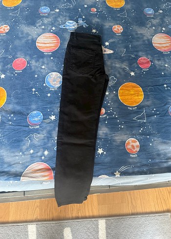 8 Yaş Beden Unisex Çocuk Siyah Denim Regular Fit Pantolon
