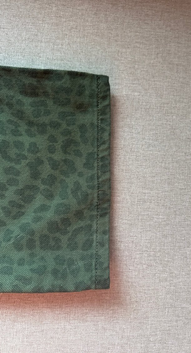 Zara Geniş Paça Yeşil Leopar Desen Jean - Görsel 5