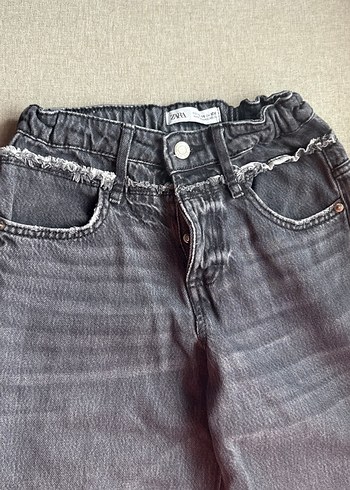 Zara Antrasit Bol Kesim Kız çocuk Kot Pantolon - Görsel 2