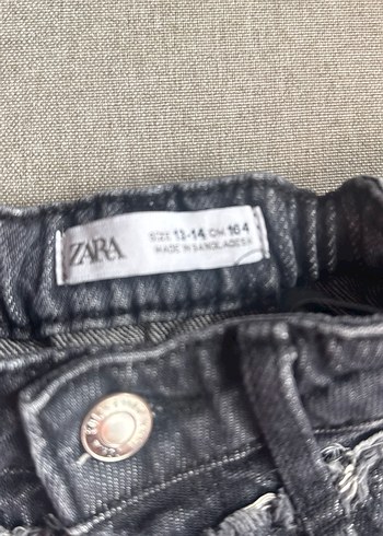 Zara Antrasit Bol Kesim Kız çocuk Kot Pantolon - Görsel 3