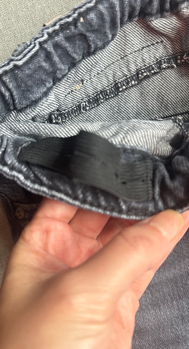 Zara Antrasit Bol Kesim Kız çocuk Kot Pantolon - Görsel 4