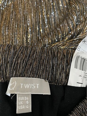 xs Beden altın Renk Twist gece pantolonu