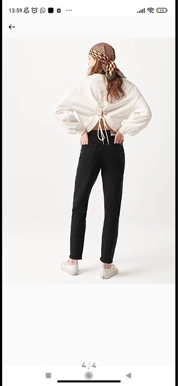 xs Beden Mavi mom jean