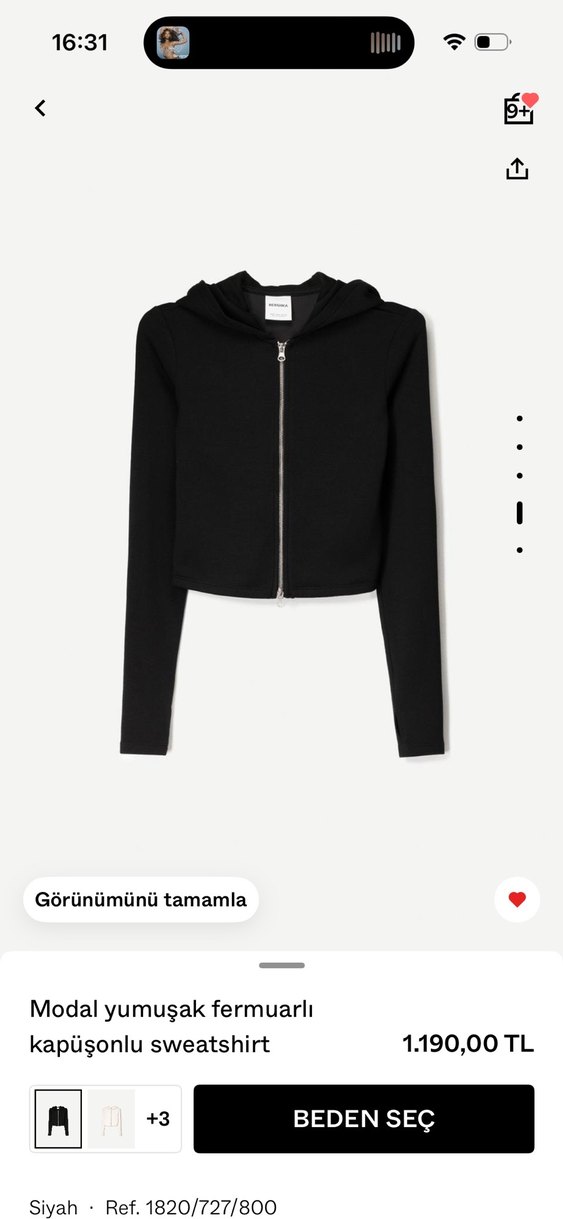 Bershka Fermuarlı Sweatshirt - Görsel 2