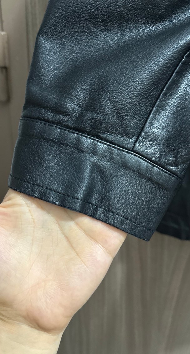 Siyah Deri Kapüşonlu Kadın Ceket - Görsel 5