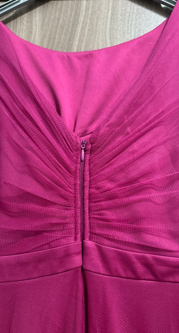 Fulya Uzun Drapeli Çiçek Detaylı Abiye Elbise - Görsel 5