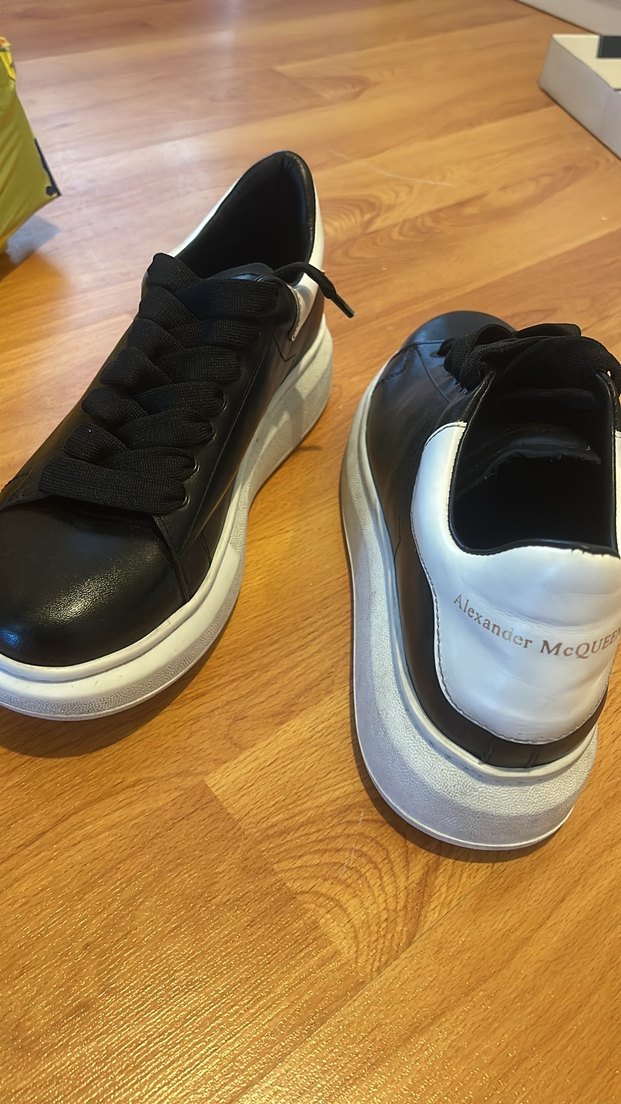 Siyah Beyaz Platform Kadın Spor Ayakkabı - Görsel 2