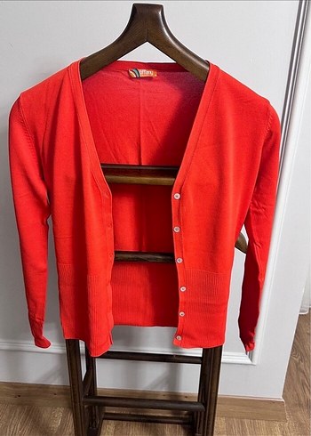 Mor Düğmeli V Yaka Kadın Hırka(3 tane) - Görsel 3