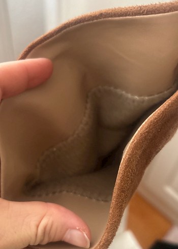 Kahverengi Süet Dolgu Topuklu Kadın Çizme - Görsel 3