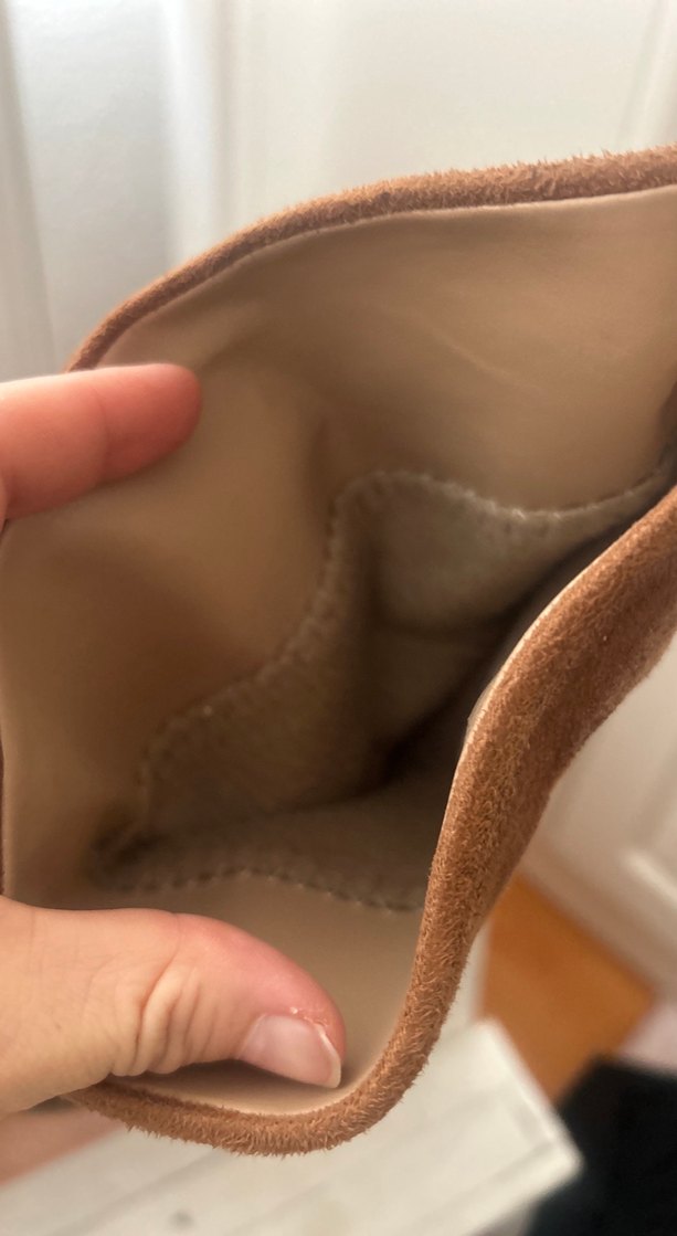 Kahverengi Süet Dolgu Topuklu Kadın Çizme - Görsel 3