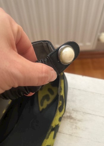 Yeşil Leopar Desenli Kadın Dolgu Topuklu Babet - Görsel 2