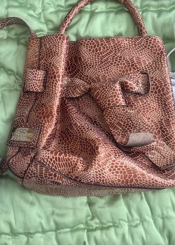 Gri Deri Kadın Sırt Çantası - Görsel 3