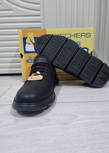 Siyah Skechers Bağcıklı Erkek Günlük Ayakkabı - Görsel 5