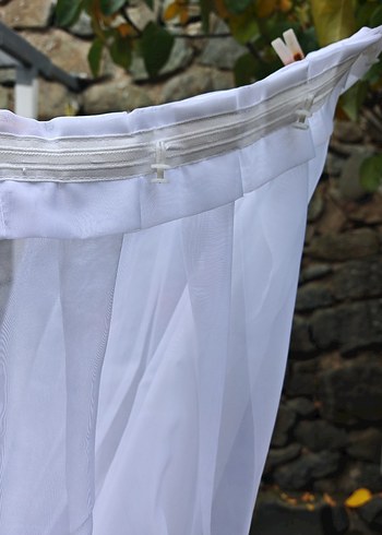 Beyaz Düz Tül Perde - Görsel 4