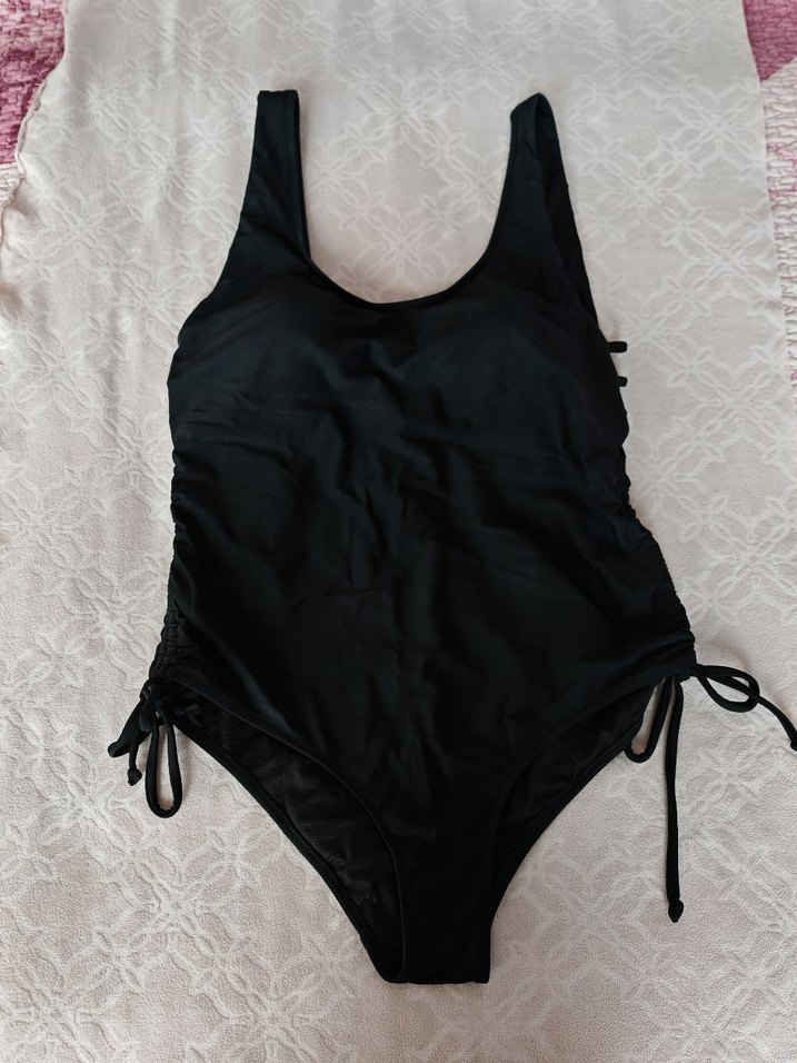 Kadın Siyah İnce Askılı Mayo - Görsel 2