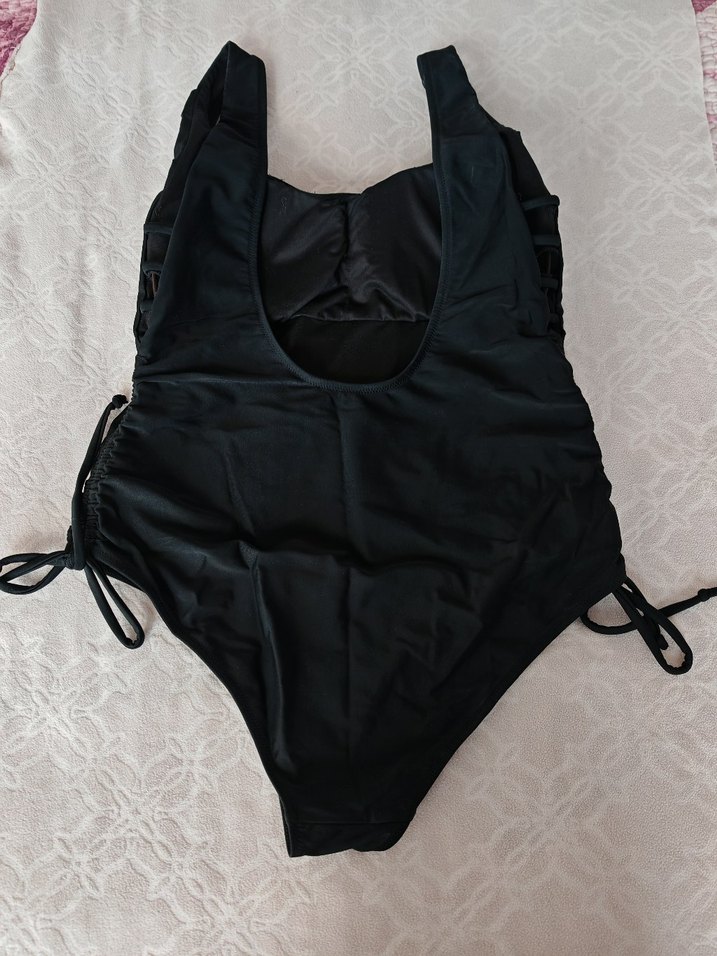 Kadın Siyah İnce Askılı Mayo - Görsel 3