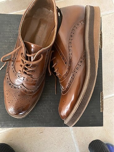 38 Beden kahverengi Renk Oxford ayakkabı