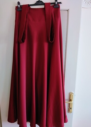 xl Beden bordo Renk Askılı elbise